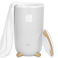 Towel Warmer for Bathroom, Luxury Towel Warmer Bucket with Timer, LED Display for Time and Temperature, Delay Time Up to 24 Hours, Child Lock, Hot Towel Heater, Gifts for Mom,Dad,Him,Her, Grey