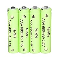 1.2V 600Mah Power Solar Battery, Rechargeable AAA Ni-MH Battery, High Performance Backup Battery, 4 Pieces
