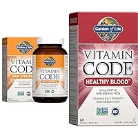 Garden of Life, Raw Vitamin Code Vitamin C, 120 Veg Capsules & Vitamin Code Healthy Blood 60ct Capsules