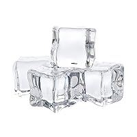 12 Pcs Clear Acrylic Ice Cubes Fake Artificial Ice Chunk for Photography Display Decorative 2 cm