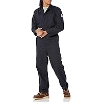 Bulwark FR mens Flame Resistant 9 Oz Twill Cotton Classic Coverall With Hemmed Sleeves