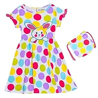 Rare Editions Polka Dot Easter Bunny Dress and Purse (2t-6x)