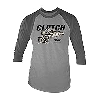 Clutch Baseball Shirt Pure Rock Wizards Official Mens Grey 3/4 Sleeve Raglan