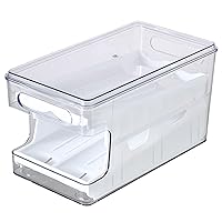 Egg Disperse Baskets for refrigerator 2 levels Roller egg support holds 24 eggs Transparent egg tray with lid ＆ Maniencia