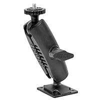 ARKON Mounts - Heavy Duty AMPS Wall Mounting Pedestal for Cameras and Video Cameras 4-Hole AMPS Camera Wall or Flat Surface Mount Compact Design 360-Degree Rotation & 1/4 20 Mounting Pattern