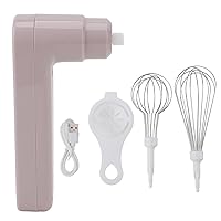 Electric Egg Beater, 800mah Rechargeable Cordless Hand Blender Efficient Handheld Stick Mixer, PP and 304 stainless Steel Safe for Making Coffee Baking Bread (Purple)