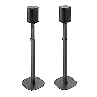 ynVISION.DESIGN E-Z Height Adjustable Floor Stands Compatible with Sonos One, One SL, or Play:1 | 2 Pack | Pair | Adjusts 29.1