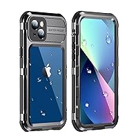 WIFORT for iPhone 13 Waterproof Case,Heavy Duty [Built-in Screen Protector][15FT Military Grade Shockproof ][IP68 Underwater] Metal Full Body Dustproof Cover Drop Protection for iPhone 13, 6.1