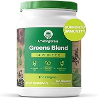 Amazing Grass Greens Superfood Blend with Organic Spirulina, Digestive Enzymes - 100 Servings