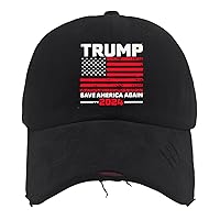 Trump Save America Again 2024 Cap Funny Golf Hat AllBlack Mens Hat Gifts for Son Workout Cap