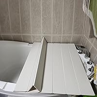 Bathtub Tray Bath Bathtub Lid White Thicker Stand PVC Can Place Toiletries Convenient Storage (Color : White, Size : 70x90x0.6cm)