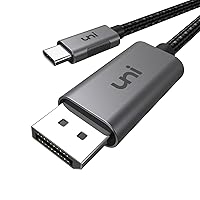 uni USB C to Displayport Cable 4K 60HZ, 6ft - 2 Pack, Sturdy Aluminum USB Type-C to DisplayPort Cable [Thunderbolt 3/4 Compatible] for MacBook Pro/Air, Chromebook