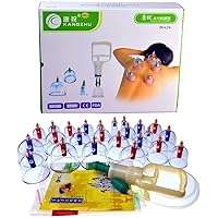 Kangzhu KANGZHU24 24-Cup Biomagnetic Chinese Cupping Therapy Set, Multicolored