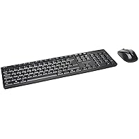 Kensington Pro Fit Low-Profile Wireless Keyboard and Mouse Set Desktop, Multimedia Keys, Ambidextrous, Home Office Keyboard and Mouse Set QWERTY, (K75230UK), Black