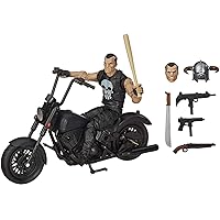 Marvel Hasbro Legends Series 6-inch Collectible Action Figure The Punisher Toy and Motorcycle, Premium Design and 7 Accessories