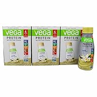 Vega Protein Shakes Ready to Drink, Vanilla - Plant Based Vegan Nutrition Shake with Veggies, Greens, Vitamins & Minerals, Gluten Free, Dairy Free, Soy Free, Vegetarian, Non GMO, 11 Fl Oz (12 Count)