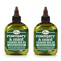 Rosemary and Mint Premium Hair Oil with Biotin 7.1 oz. (PACK OF 2) - Made with Natural Mint & Rosemary Oil for Hair Growth