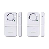 SABRE Wireless Home Security Door Window Burglar Alarm with LOUD 120 dB Siren, DIY EASY to Install, 2-Pack,white