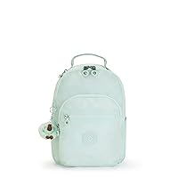 Kipling Women's Seoul Small Backpack, Durable, Padded Shoulder Straps with Tablet Sleeve, Bag, Willow Green, 10''L x 13.75''H x 6.25''D