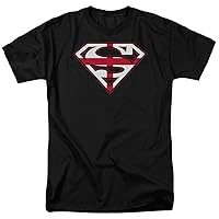 Superman English Shield Officially Licensed Adult T Shirt Black
