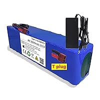 48V 30Ah E-Bike Lithium Ion Battery Pack, with Charger Built-in BMS Protection, Ideal for 200-1000W Electric Bicycle Motor,T