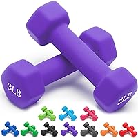 Weights Dumbbells 10 Colors Options Compatible with Set of 2 Neoprene Dumbbells Set,1-15 LB, Anti-Slip, Anti-roll, Hex Shape