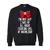UGP Campus Apparel I'm Not Lazy, I Was Fighting Evil By Moonlight - Funny Anime Manga Sweatshirt
