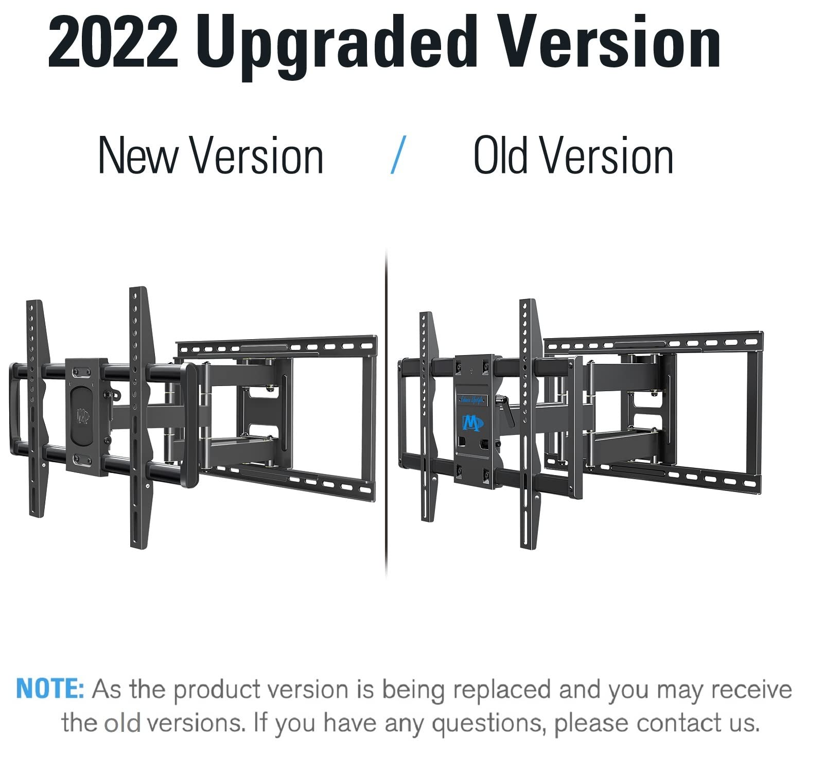 Mounting Dream Full Motion TV Mount Wall Bracket TV Wall Mounts for 42-75 Inch TV & Soundbar Mount Sound Bar TV Bracket for Mounting Above or Under TV Fits Most of Sound Bars Up to 13 Lbs