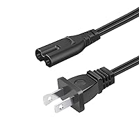 UL Listed Power Cord Replacement for Philips Respironics DreamStation Respironics Resmed S8 S9 Elite II CPAP Machines 8.2ft 2 Prong AC Power Cord Cable