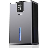PSOS Dehumidifier, 70 oz Dehumidifiers for Basement, Dehumidifiers with Auto Shut Off, Portable Dehumidifier for Room with 2 Working Modes, 7 Colors LED Light