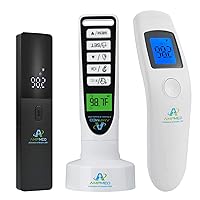 3-Pack Amplim W1 F1 AE1 Non-Contact Touchless Infrared Digital Forehead Thermometer for Adults and Babies