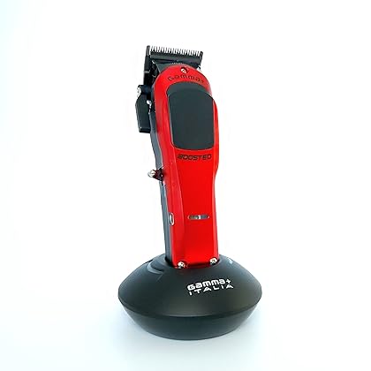 GAMMA+ Boosted Professional Modular Cordless Clipper with Super Torque Motor, 3 Modular Lids Black, Red, Gold