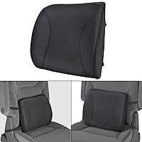 BDK BS-300-BK Durable Foam Lumbar Support 3D Balanced Firmness Cushion-Lower Back Pain Relief-Best for Office Chair, Car Seat, Recliner, Black