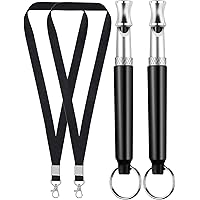 Dog Whistle, 2 Pack Ultrasonic Dog Whistle to Stop Barking for Dogs, Professional Recall Dog Training Whistles, Adjustable Ultrasonic Silent Dog Whistle to Stop Barking Control Devices, with Lanyard