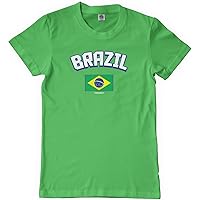Threadrock Big Boys' Brazil Brazilian Flag Youth T-Shirt