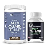 Healthy Living Proteins Bundle - 8oz Multi Collagen Chocolate Flavored Powder & 90ct Multi Collagen Gummies