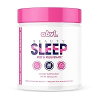 Obvi Beauty Sleep, Rest & Rejuvenate | Promotes Improved Mood & REM Sleep, Stress Relief with L-Theanine & Chamomile | Hyaluronic Acid Supports Healthy Hair, Skin, Nails | 60 Capsules, 30 Servings