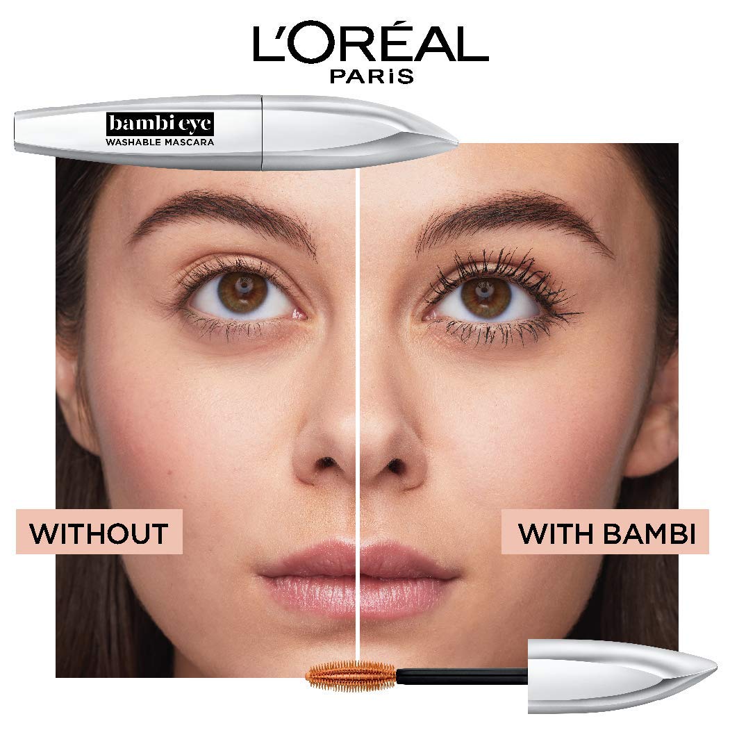 L'Oréal Paris Bambi Eye Waterproof Mascara, Lasting Volume, Blackest Black, 0.21 fl. oz.