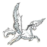 Nipitshop Patches White Horse Wing Rider can Fly Running Cartoon Iron On Patches Cartoon Embroidery Badges for Sewing Kids Clothing