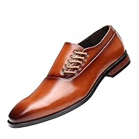 Men's Business Formal Leather Shoes Fashion Casual Side lace up Men's Leather Shoes