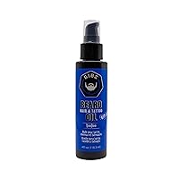 GIBS Beard, Hair & Tattoo Oil - Softens & Strengthens Beard Growth, Moisturizes Skin (4 Scents, 2 Sizes)