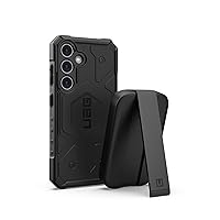 URBAN ARMOR GEAR UAG Designed for Samsung Galaxy S24 Case Pathfinder Black Bundle with UAG Magnetic Wireless Portable Charger 18W Power Bank Black