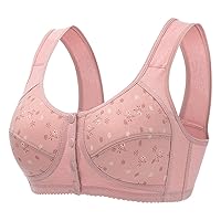Daisy Bras for Women Convenient Front Close Button Bra 2024 New Comfortable Everyday Bralette No Wire Bra for Old