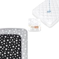 Mini Crib Sheets, 2 Pack Pack and Play Sheets and Pack N Play Mattress Sheets Waterproof (4 Sizes), Fit Dream On Me Nest Portable Playards