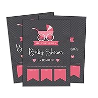Baby Shower Invitation Card Printable Elegant Fill or Write In Blank Party Invites 28 Pcs
