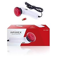 Portable Red Light Therapy Infrared Heating Wand by Infarex, Handheld Heating Lamp with Replacement Red Light Bulb, Provides Targeted Relief for Muscle Pain and Increased Blood Circulation