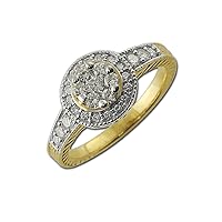 Diamond Anniversary Ring with Milgrain Work 0.50 ct tw in 14K Yellow Gold