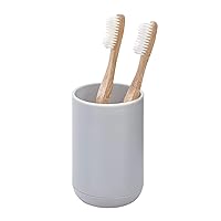 iDesign Toothbrush Holder for Normal Toothbrushes, Spin Brushes, and Toothpaste, The Cade Collection - 3
