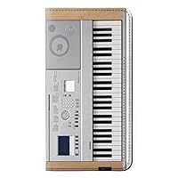 jjphonecase RW0891 Keyboard Digital Piano PU Leather Flip Case Cover for Samsung Galaxy S24 Ultra