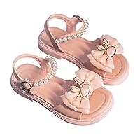 Girl Wedge Sandals Toddler Lightweight Casual Beach Shoes Children Dress Dance Anti-slip Sticky Shoelace Slippers Sandals